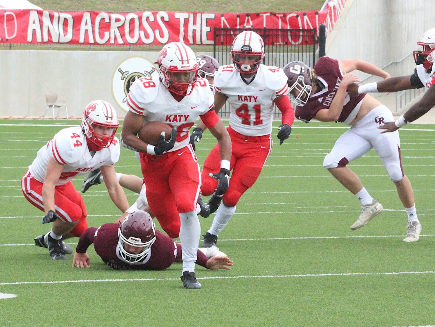 Senior running back Jalen Davis and the Katy Tigers are ranked No. 5 in Class 6A in this week's Houston area high school football media poll.